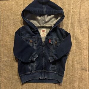 Levi's Kids Dark Blue Denim Hoodie Jacket